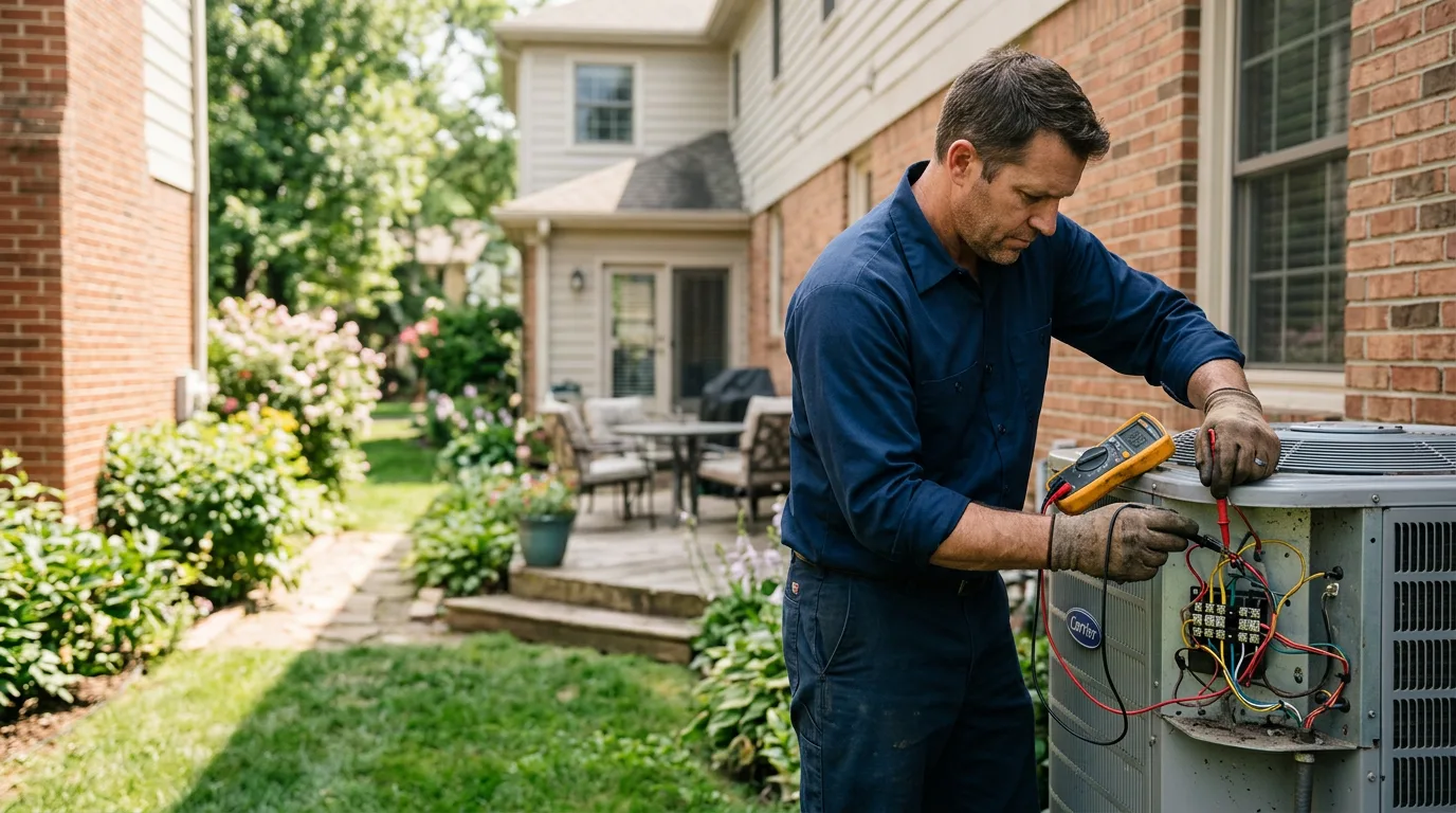 HVAC technician working near Tuskahoma, OK